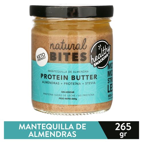 Mantequilla Bites Natural Almendra Proteína - 265 g