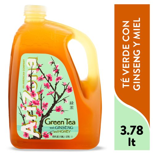 Bebida Marca Arizona Té Verde Ginseng y Miel -3780 ml