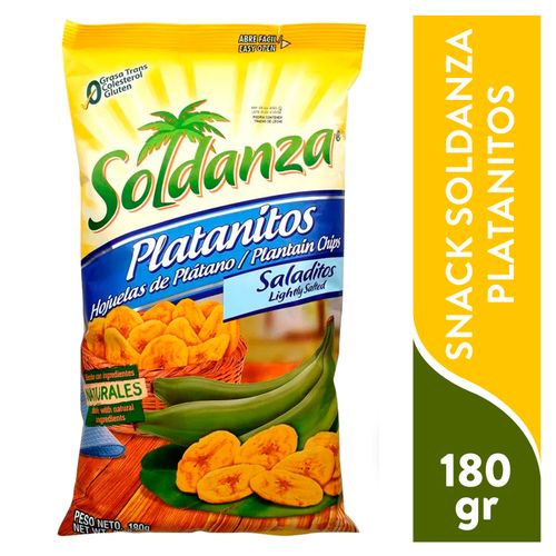 Snack Soldanza platanitos - 180 g