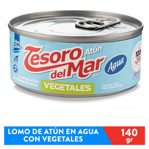 Atún Tesoro del Mar Trozos Con vegetales -140g