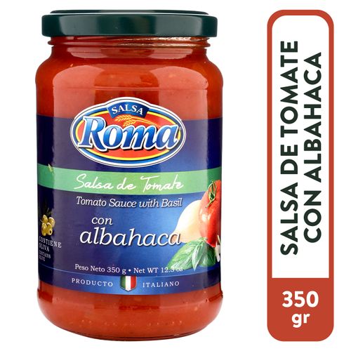 Salsa Roma de tomate con albahaca - 350 g