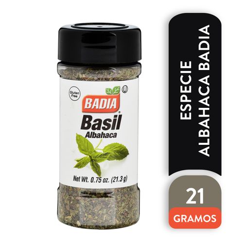 Especie Badia Albahaca Envase Plástico - 21 g
