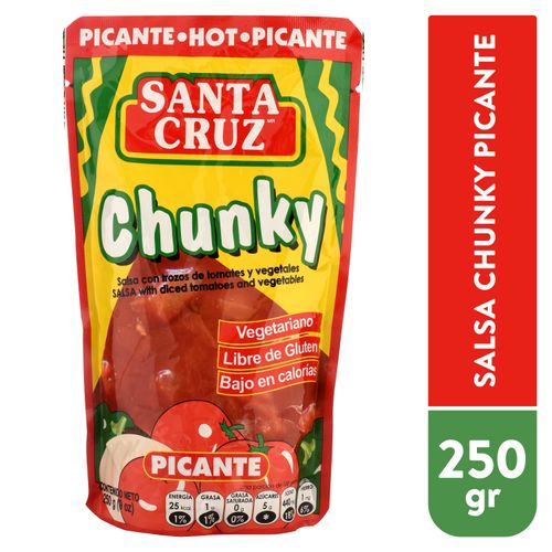 Salsa Santa Cruz chunky picante hot y libre de gluten - 250 g