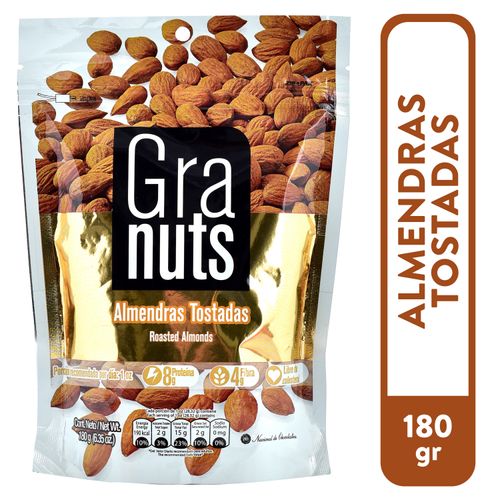 Semillas Granuts Almendras Tostadas Doypack -180gr