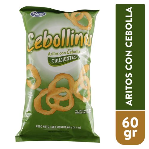 Snacks Aros De Cebolla Cebollinos Jack´S - 60Gr