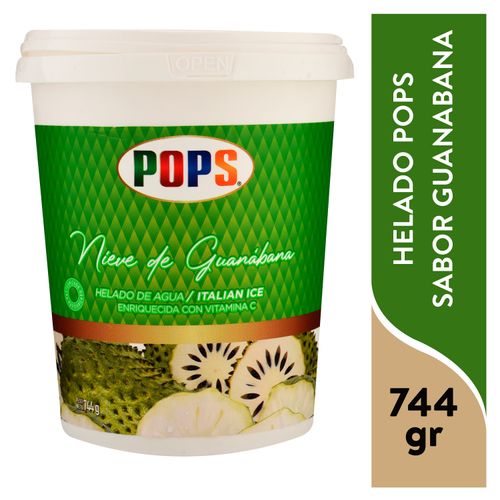 Helado Pops sabor nieve de guanábana - 744 g