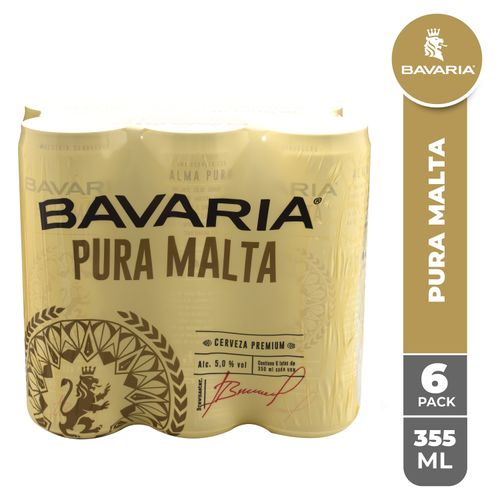 6 Pack Cerveza Bavaria 100 Malta -350 ml
