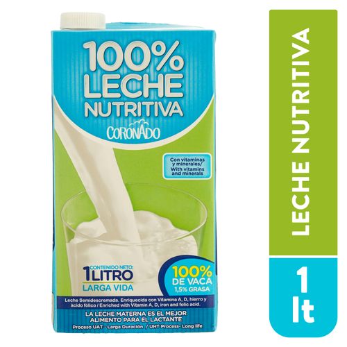 Leche Coronado nutritiva y de larga duración - 1 L