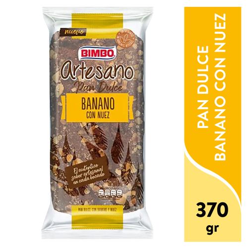 Pan Bimbo artesano banano con nuez - 370 g