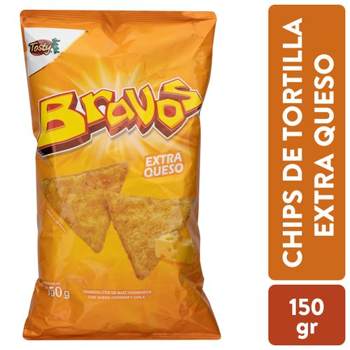 Snacks Marca Tosty, Bravos Con Queso -150gr