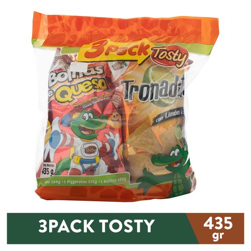 3 Pack Tronadita Tosty Pizzerola Bolita -435gr