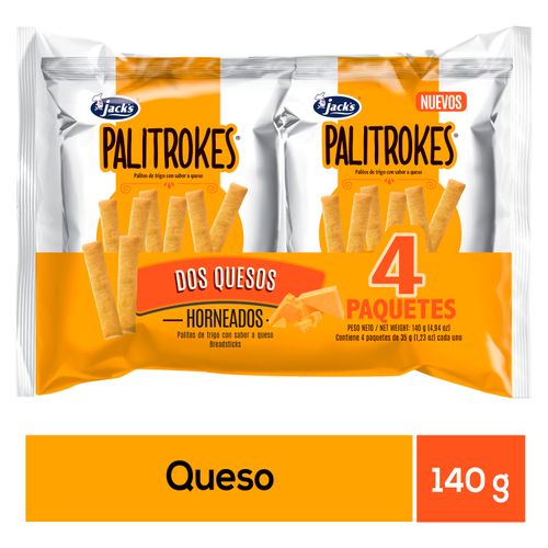 4 Pack Palitrokes Jacks 2 Quesos -140gr