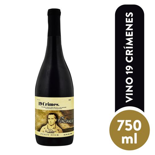 Vino 19 Crimes Pinot Noir Botella - 750ml