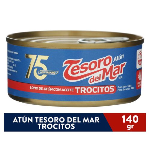 Atún Tesoro Del Mar Trocitos -140gr