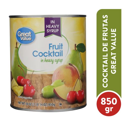 Coctel de frutas Great Value en almibar - 850 g