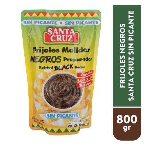 Frijol Santa Cruz molido negro preparados sin picante - 800 g