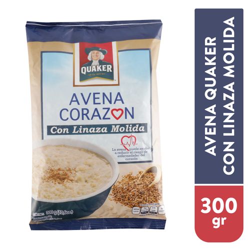Avena Quaker Corazón Con Linaza Molida-300gr