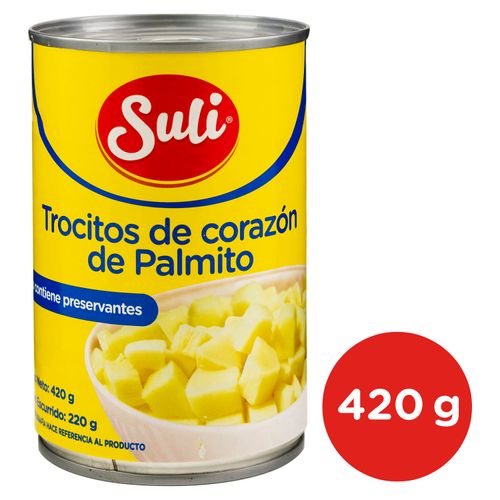 Palmito Suli en trocitos enlatados - 420 g