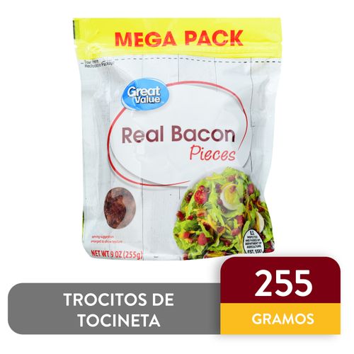 Bacon Great Value Trocitos De Tocineta - 255gr
