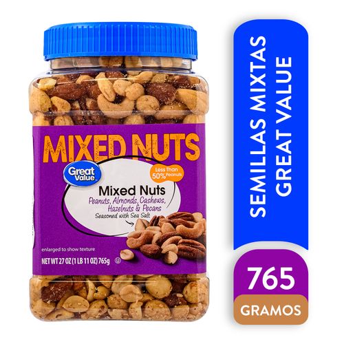 Semillas mixtas Great Value bote - 765 g