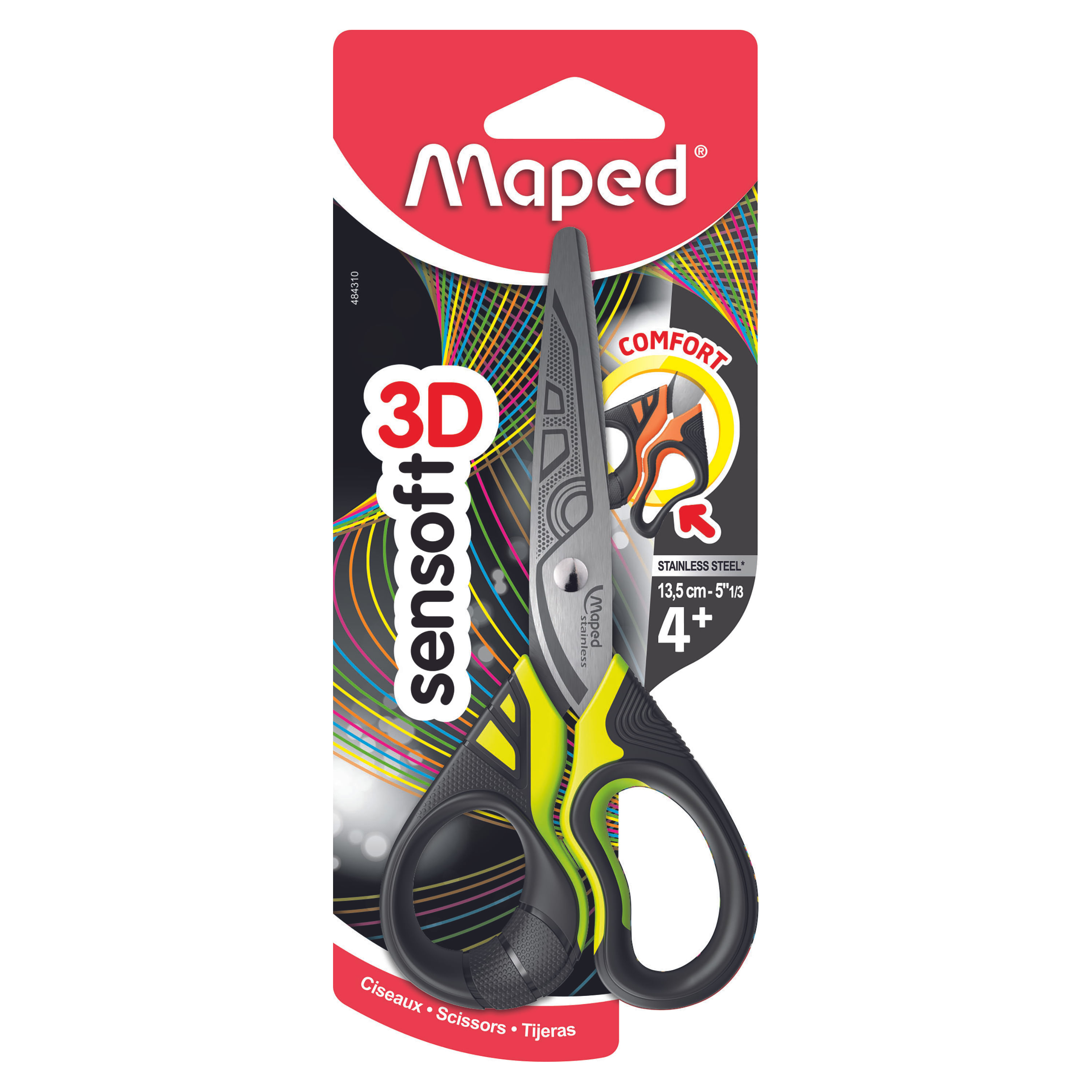 Tijera escolar sensoft 13 cm maped 169300