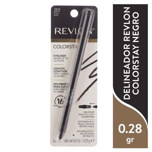 Delineador de ojos Revlon colorstay lápiz black 201 - 0.28 g