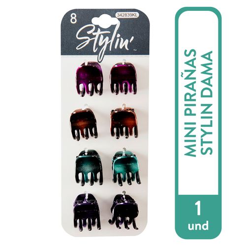 Piraña Shalom Para Cabello Mini Para Dama - 12 Unidades