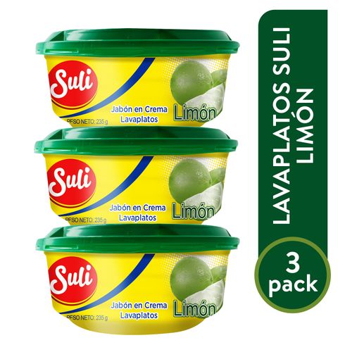 Lavaplatos Suli Aroma Limón 3 Pack - 705g