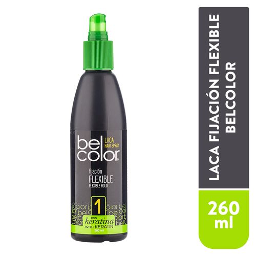 Laca Belcolor Spray Fijación Flexible Con Keratina - 260ml