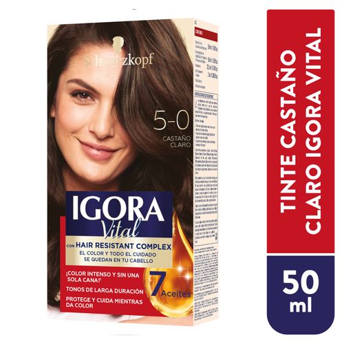 Tinte capilar Schwarzkopf igora vital color castaño claro  - 50 ml