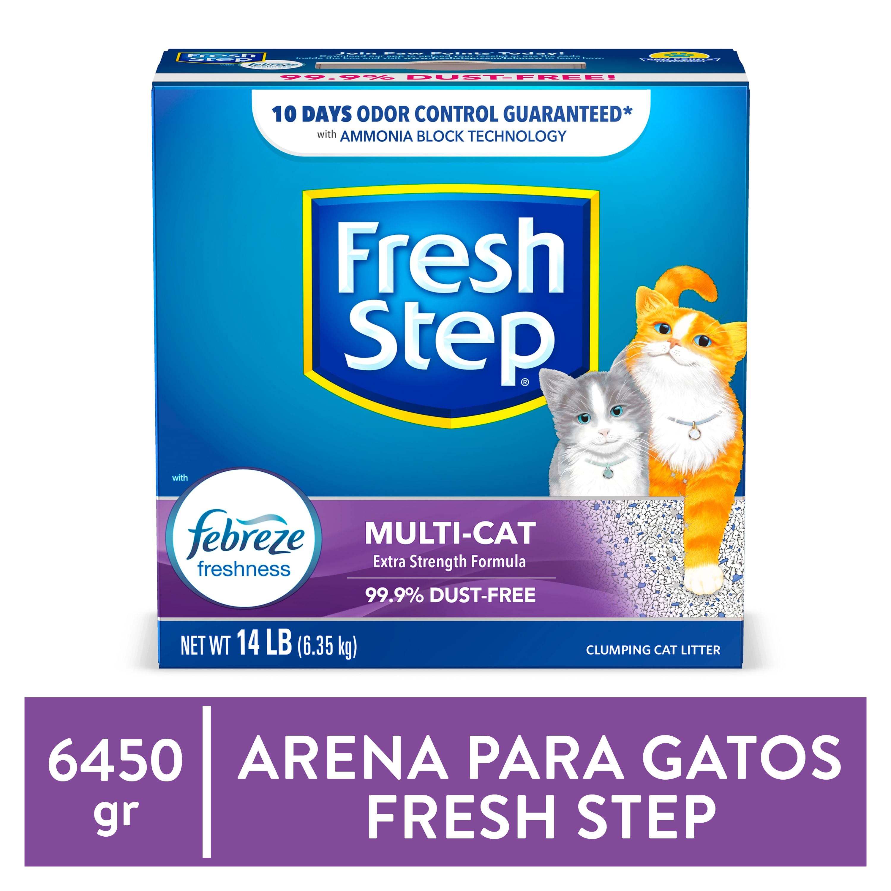 Fresh Step Arena para Gatos con Febreze 4 Unidades 4.76 kg / 10.5 lb, Mascotas, Pricesmart, Santa Ana