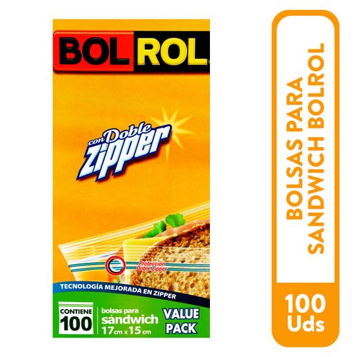 Bolsas Bolrol Para Sandwich Zipper 100U