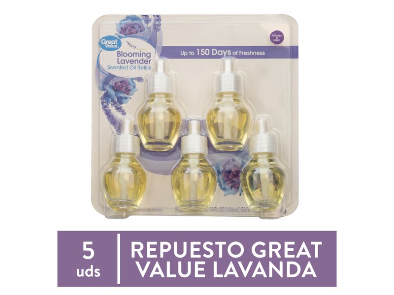 5-Pack-Aromatizante-Great-Value-Respuesto-Lavender-100ml-1-79993