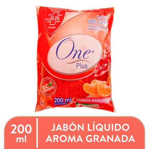 Jabón Líquido One Plus Granada Y Mandarina - 200ml