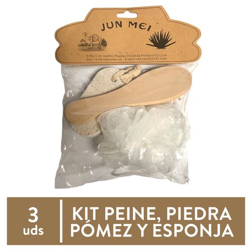 Set Fantasy Peine Piedra Pomes Y Esponja