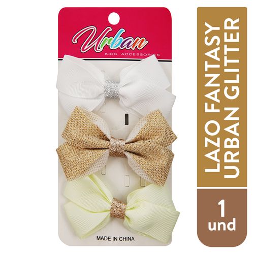 Prensa Fantasy Para Cabello Lazo Glitter - 1 Unidad