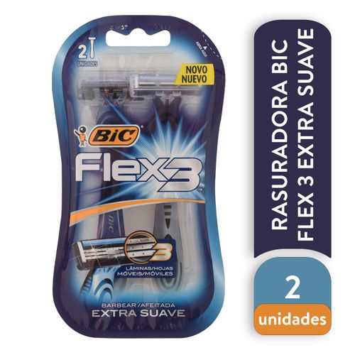 Rasuradora Bic Flex 3 hojas Extra Suave - 2unidades