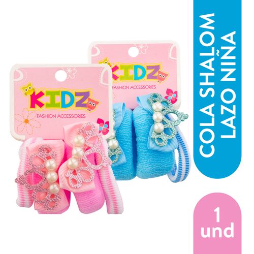 Cola Shalom Para Cabello Lazo Niña - 6 Unidades