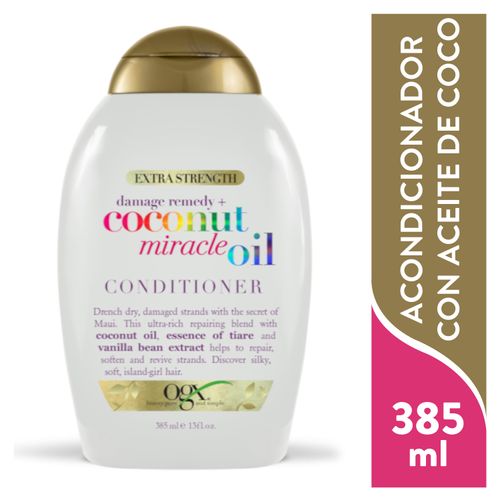 Acondicionador Organix Coco Miracle repara Naturalmente el Daño de tu Cabello -385ml