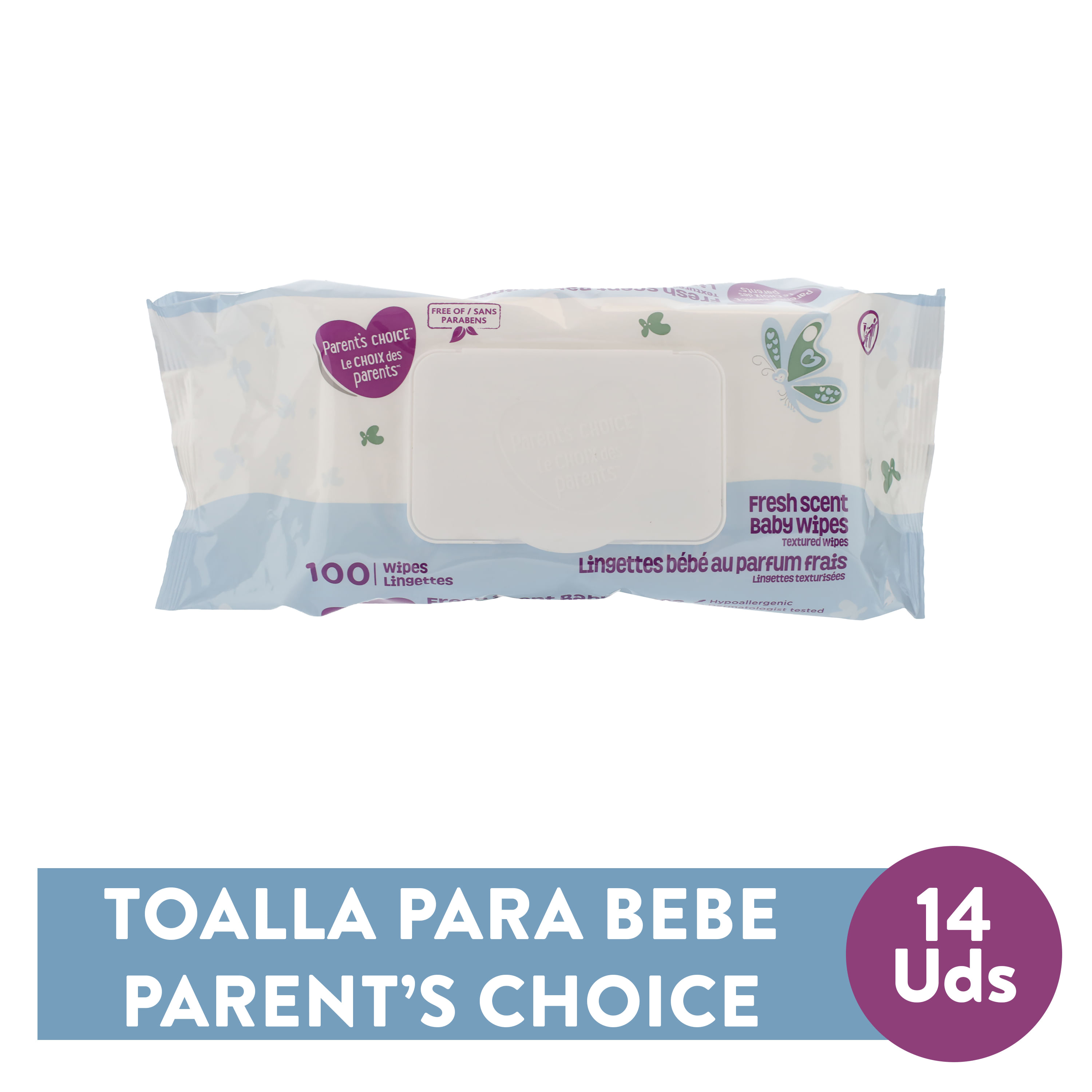 Toallitas húmedas Parent's Choice para bebé 80 pzas