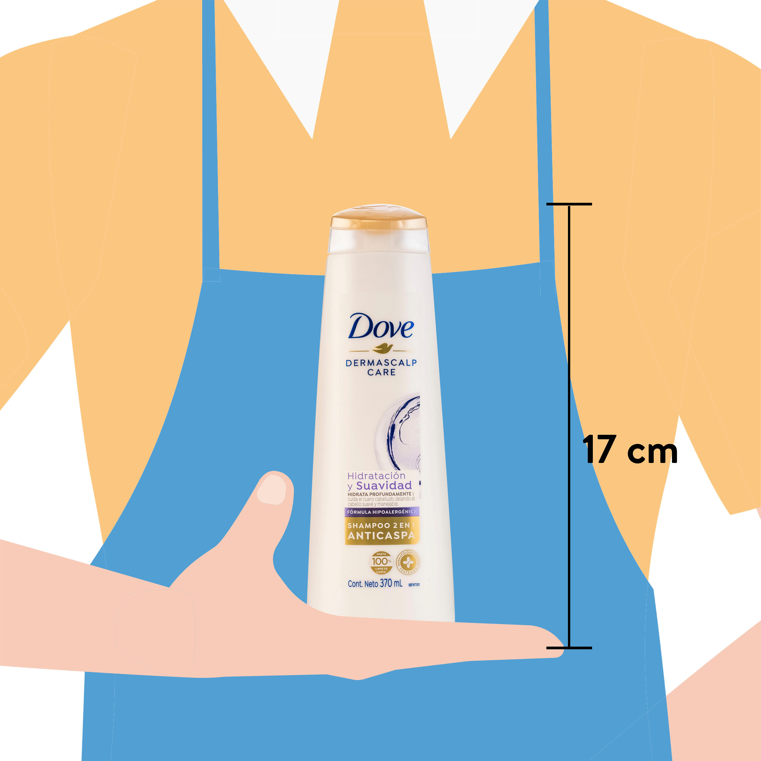 Comprar Shampoo Anticaspa Dove Hidratación Y Suavidad 2en1 370ml Walmart Costa Rica 