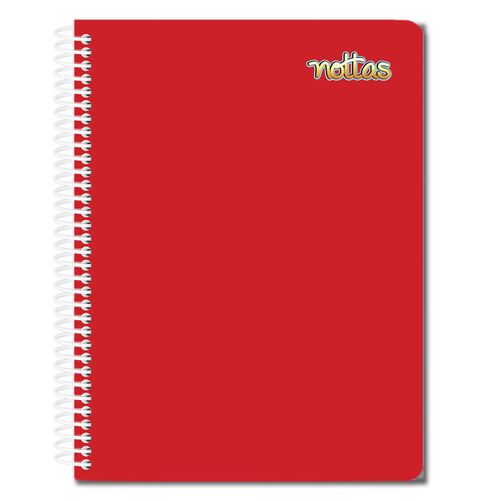 Cuaderno Nottas Espiral Dibujo Rojo - 100 Hojas