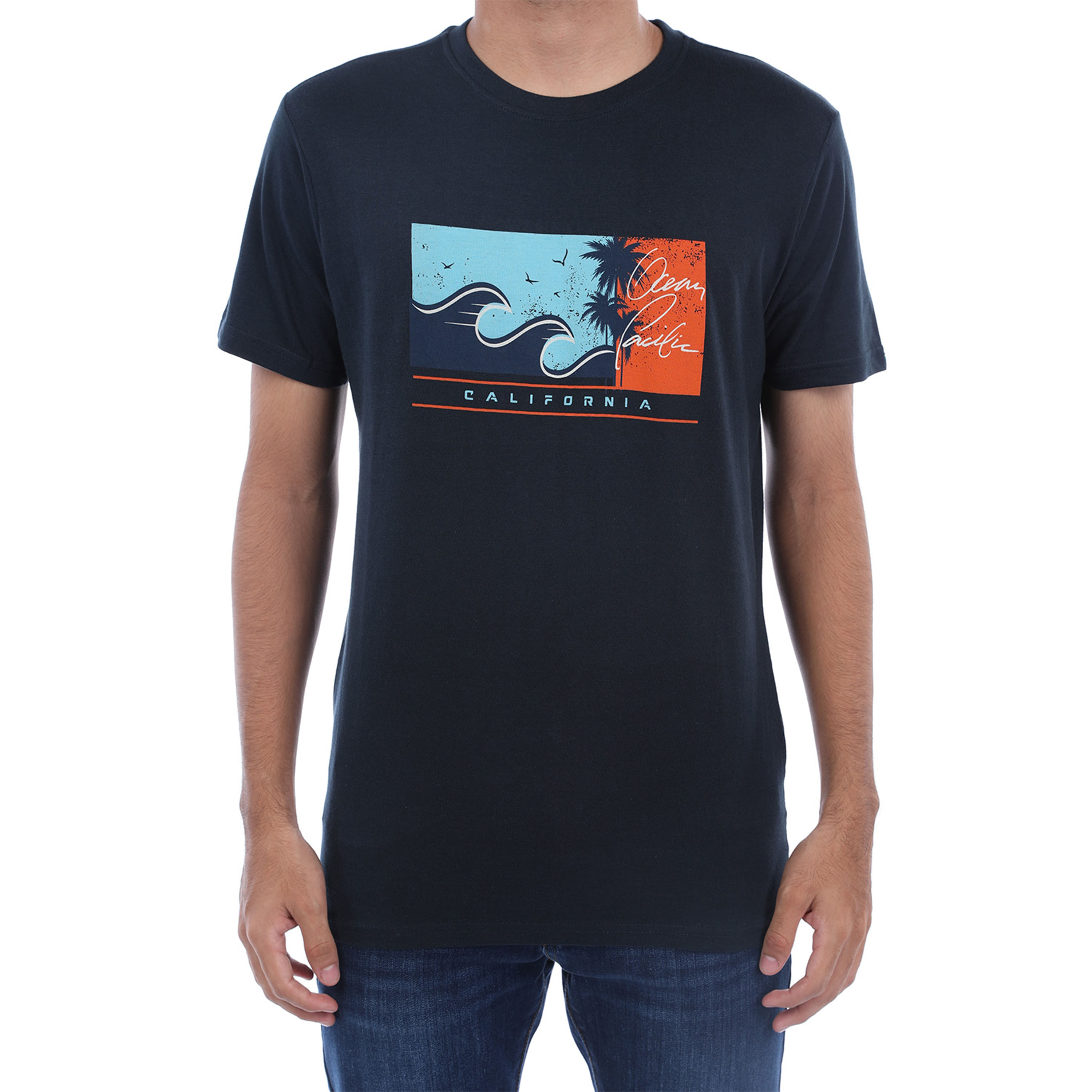 T-Shirt-Ocean-Pacific-Para-Caballero-Color-Navy-Cuello-Redondo-Talla-S-XL-1-97969