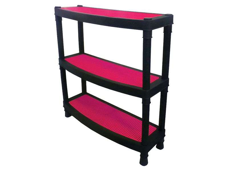 Estanteria-Polycar-de-3-Niveles-Rosado-con-Negro-unidad-2-50298