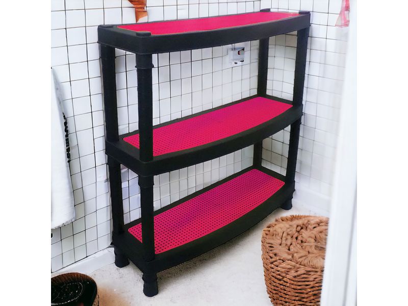 Estanteria-Polycar-de-3-Niveles-Rosado-con-Negro-unidad-3-50298
