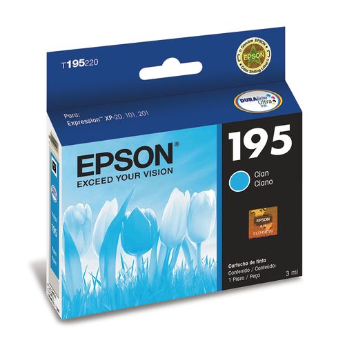 Cartucho Tinta Epson Cyan T195