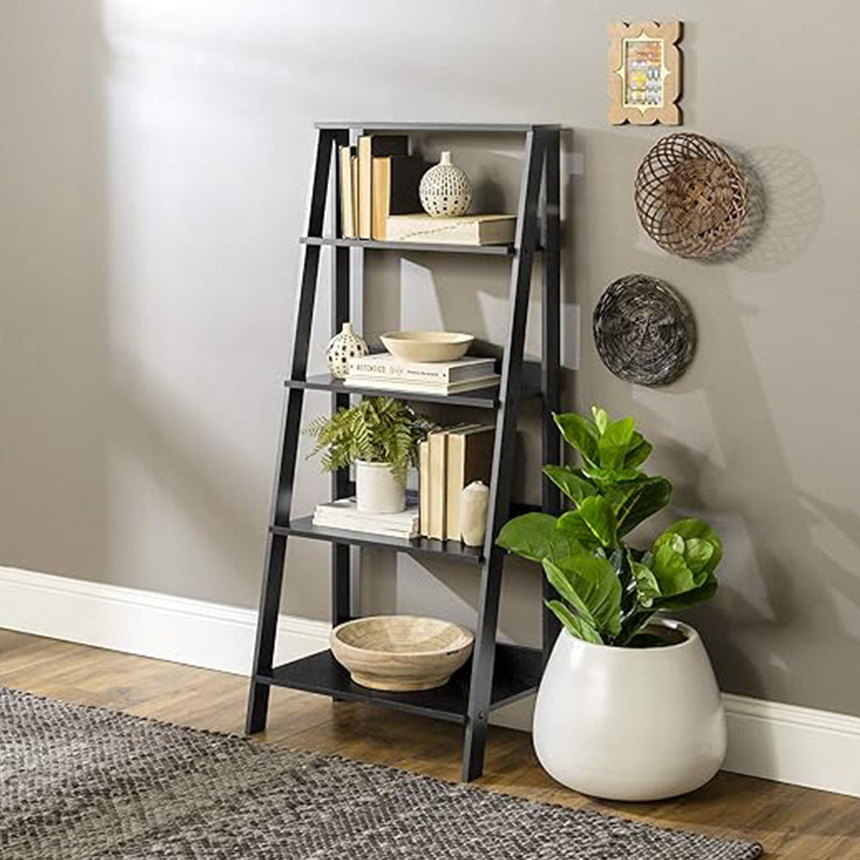Comprar Librera Mainstays inclinada 5 divisiones color café
