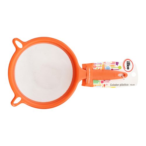 Colador Ilko de 18 Cm de Plástico con Malla Nylon - unidad