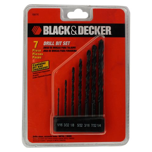 Set Black & Decker Brocas Metal 7 piezas