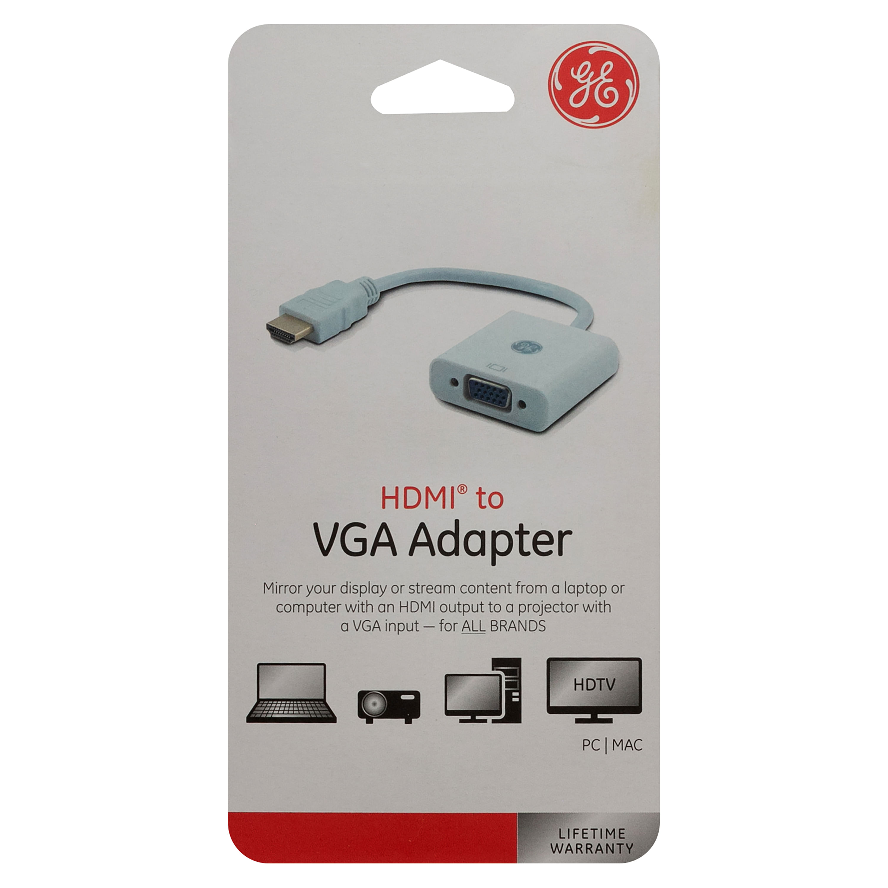 Adaptador GE HDMI A VGA 33787